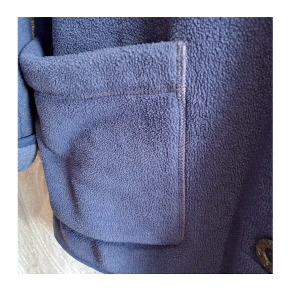 LL Bean Periwinkle Blue Long Fleece Sweater LG (T-359) - Picture 9 of 9